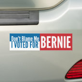 Ik heb voor Bernie gestemd. Bumpersticker (Op auto)