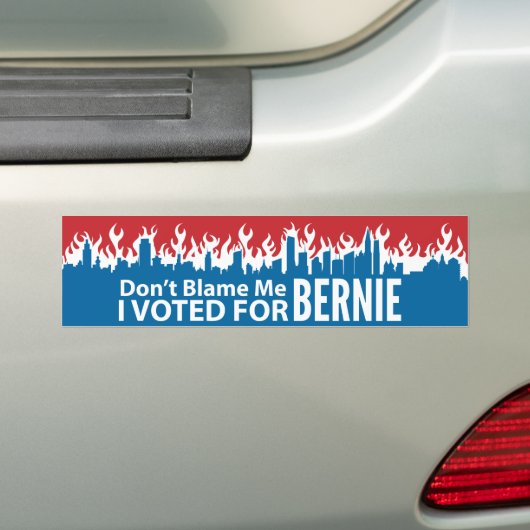 Ik heb voor Bernie gestemd. Bumpersticker (Op auto)