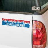 Ik heb voor Bernie gestemd. Bumpersticker (Op Truck)