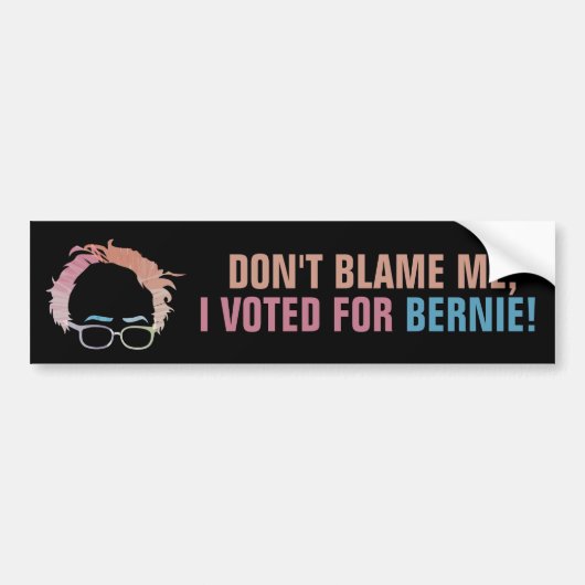 Ik heb voor Bernie gestemd. Bumpersticker (Voorkant)