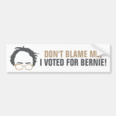 Ik heb voor Bernie gestemd. Bumpersticker (Voorkant)