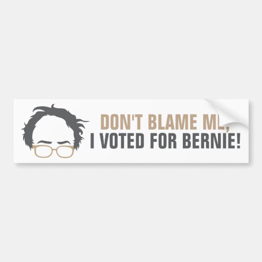 Ik heb voor Bernie gestemd. Bumpersticker (Voorkant)