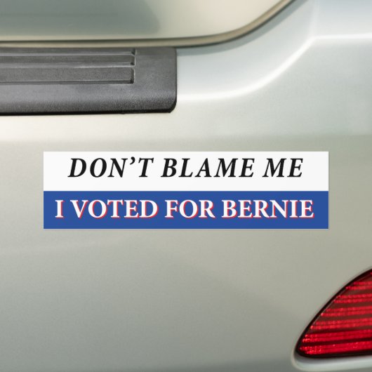 Ik heb voor Bernie gestemd. Bumpersticker (Op auto)