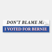 Ik heb voor Bernie gestemd. Bumpersticker (Voorkant)