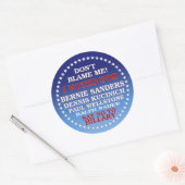 Ik heb voor Bernie gestemd! Ronde Sticker (Envelop)