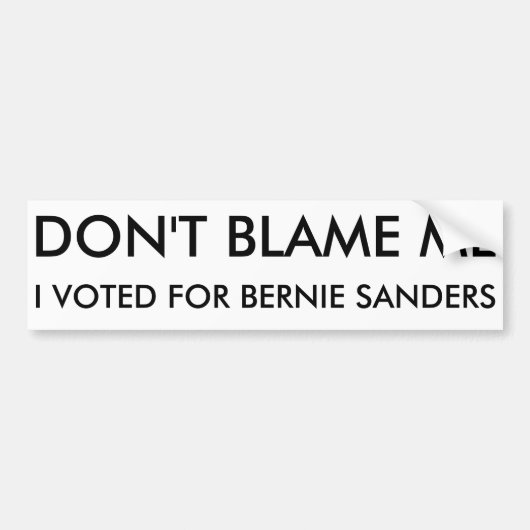 Ik heb voor Bernie Sanders gestemd. Bumpersticker (Voorkant)