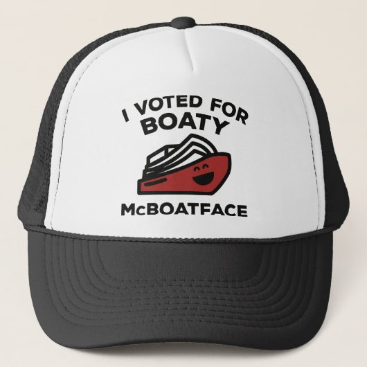 Ik heb voor Boaty McBoatface gestemd Trucker Pet (Voorkant)