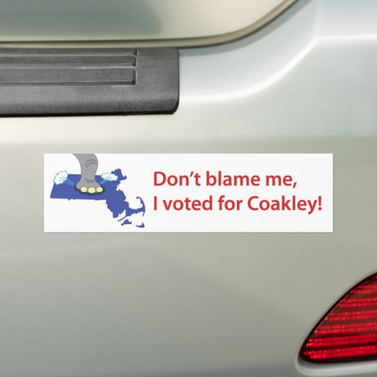 Ik heb voor Coakley gestemd. Bumpersticker (Op auto)