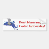 Ik heb voor Coakley gestemd. Bumpersticker (Voorkant)