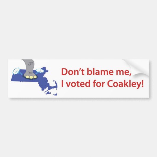 Ik heb voor Coakley gestemd. Bumpersticker (Voorkant)