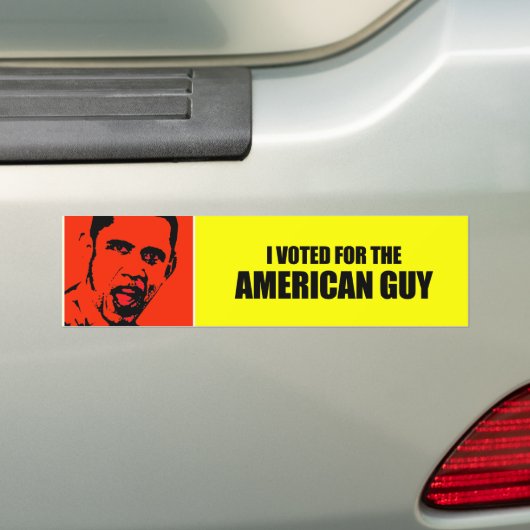 Ik heb voor de Amerikaanse vent gestemd Bumpersticker (Op auto)