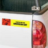 Ik heb voor de Amerikaanse vent gestemd Bumpersticker (Op Truck)