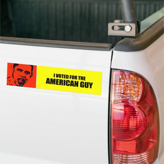 Ik heb voor de Amerikaanse vent gestemd Bumpersticker (Op Truck)