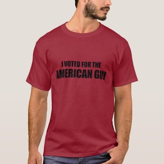 Ik heb voor de Amerikaanse vent gestemd T-shirt (Voorkant)