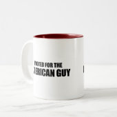 Ik heb voor de Amerikaanse vent gestemd Tweekleurige Koffiemok (Voorkant links)
