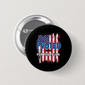 Ik heb voor de Felon gestemd; grappige Republikein Ronde Button 5,7 Cm (Voorkant /achterkant)