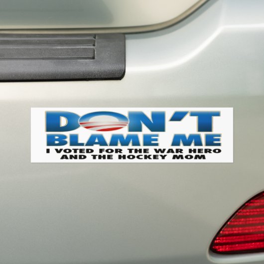 Ik heb voor de oorlog gestemd. bumpersticker (Op auto)