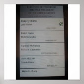 IK HEB VOOR DE TERUGKOPAMA GESTEMD POSTER (Voorkant)