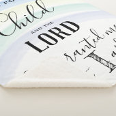 Ik heb voor dit kind gebeden Rainbow Baby Sherpa Deken (3/4)