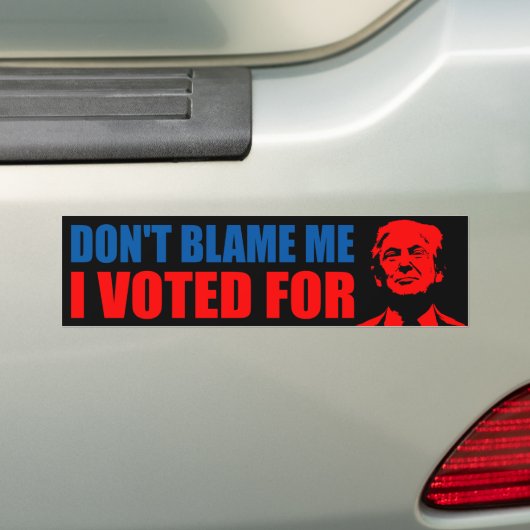 Ik heb voor Donald trump anti Biden gestemd. Bumpersticker (Op auto)