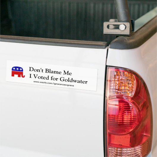 Ik heb voor Goldwater gestemd. Bumpersticker (Op Truck)
