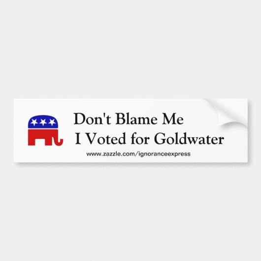 Ik heb voor Goldwater gestemd. Bumpersticker (Voorkant)