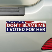 Ik heb voor haar Bumpersticker gestemd (Op auto)