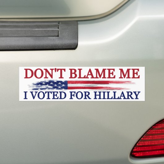 Ik heb voor Hillary gestemd Bumpersticker (Op auto)