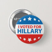Ik heb voor Hillary gestemd Ronde Button 5,7 Cm (Voorkant /achterkant)