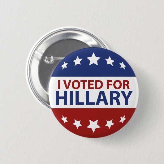 Ik heb voor Hillary gestemd Ronde Button 5,7 Cm (Voorkant /achterkant)