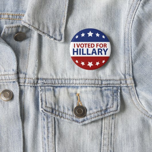 Ik heb voor Hillary gestemd Ronde Button 5,7 Cm (In situ)