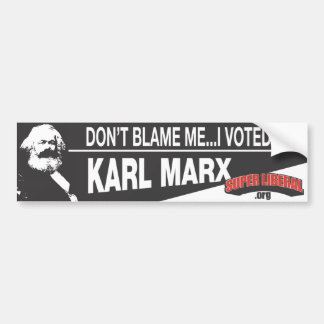 Ik heb voor Karl Marx gestemd. Bumpersticker
