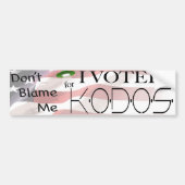Ik heb voor Kodos gestemd Bumpersticker (Voorkant)