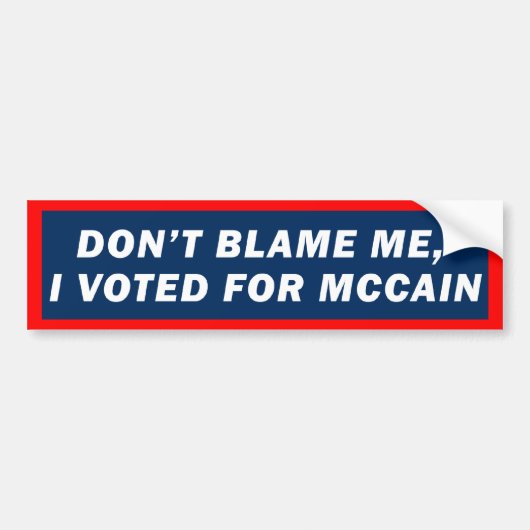 Ik heb voor McCain Bumpersticker gestemd. (Voorkant)