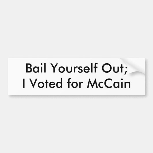 Ik heb voor McCain gestemd Bumpersticker (Voorkant)