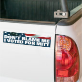 Ik heb voor Mitt gestemd Bumpersticker (Op Truck)