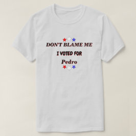 Ik heb voor  naam gestemd. t-shirt