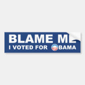 Ik heb voor Obama gestemd. Bumpersticker (Voorkant)