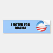 IK HEB VOOR OBAMA GESTEMD BUMPERSTICKER (Voorkant)