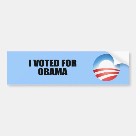 IK HEB VOOR OBAMA GESTEMD BUMPERSTICKER (Voorkant)