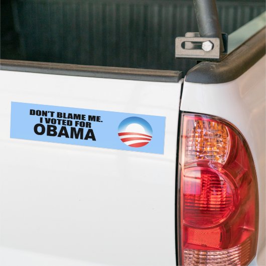 IK HEB VOOR OBAMA GESTEMD. BUMPERSTICKER (Op Truck)