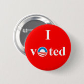 Ik heb voor Obama gestemd Ronde Button 5,7 Cm (Voorkant /achterkant)