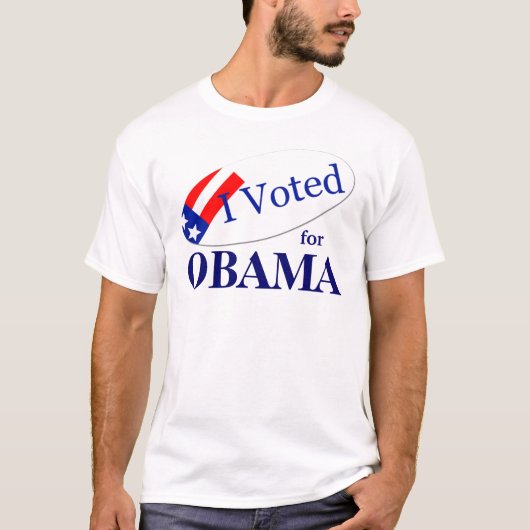 Ik heb voor OBAMA gestemd T-shirt (Voorkant)