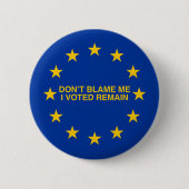 Ik heb voor Remain gestemd. Ronde Button 5,7 Cm (Voorkant)