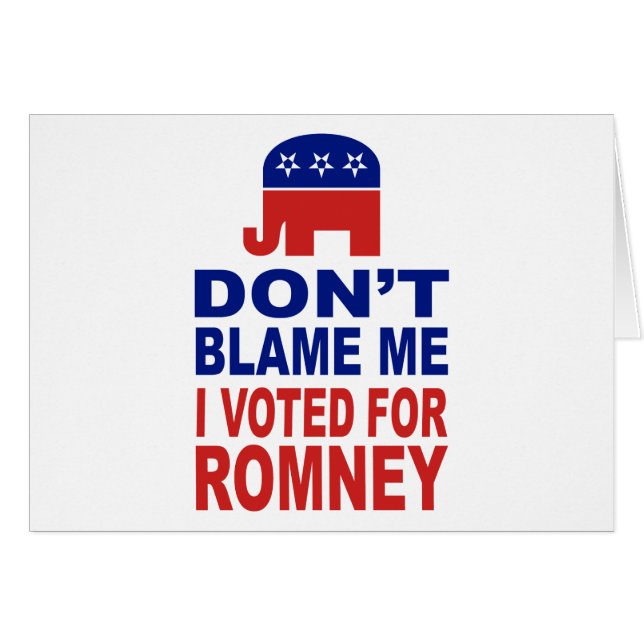 Ik heb voor Romney gestemd. (Voorkant Horizontaal)
