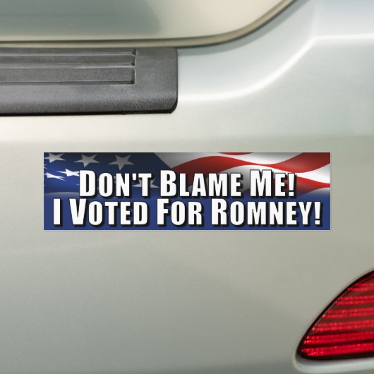 Ik heb voor Romney gestemd Bumpersticker (Op auto)