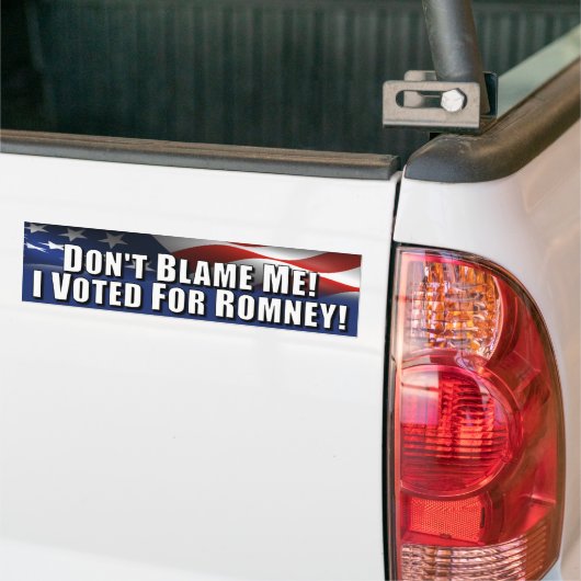Ik heb voor Romney gestemd Bumpersticker (Op Truck)