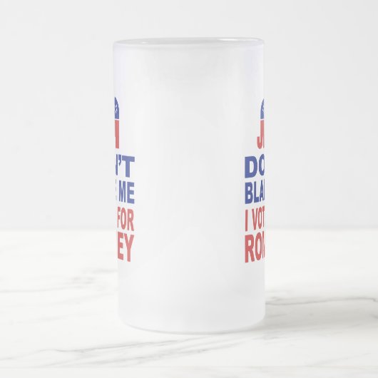 Ik heb voor Romney gestemd. Matglas Bierpul (Center)