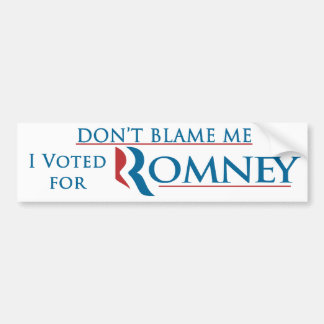 Ik heb voor Romney gestemd met Logo. Bumpersticker