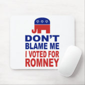 Ik heb voor Romney gestemd. Muismat (Met muis)